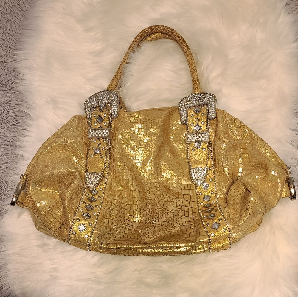 Charm and Luck Gold Shoulder Bag